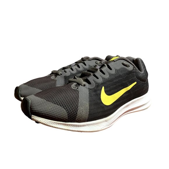 Nike Downshifter 8 Sneakers Youth 4.5 Gray Neon Swoosh Running Shoes 922853-008 - Picture 11 of 14